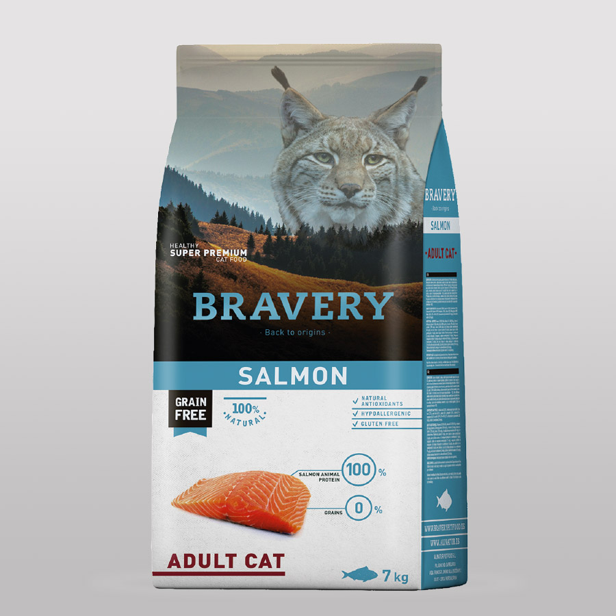 Bravery Salmon adult cat punto de venta bravery Pucón
