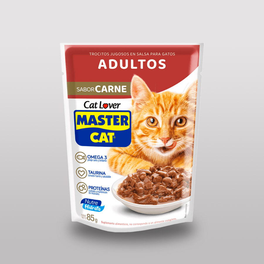 Mastercat Pouch Carne snak para gatos central nutricion