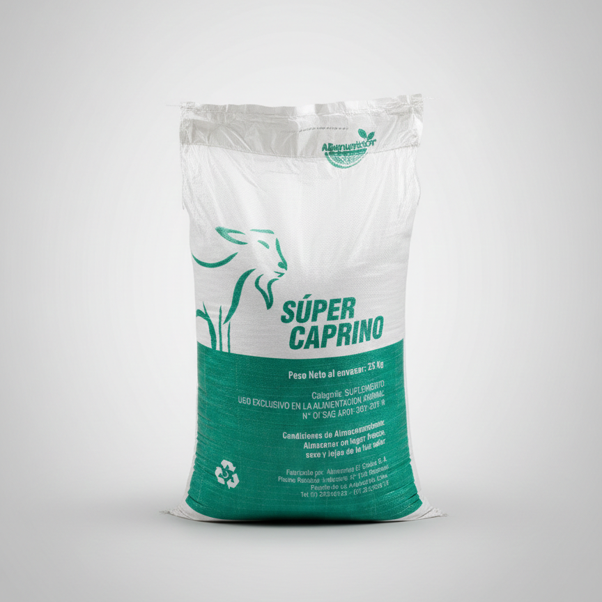 Alimento Super Caprino Cordero 25 Kg nutrición animal granja Central Nutrición Colo Colo 1190 Pucón venta de alimentos para animals de granja stock y calidad
